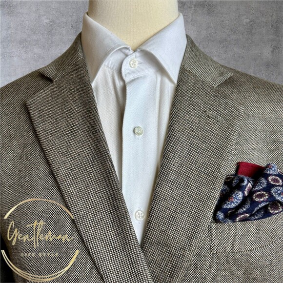 STAFFORD Mens 46R Brown LambWool Blazer Sport Coat Two-Button Jacket Classic fit - Picture 2 of 11